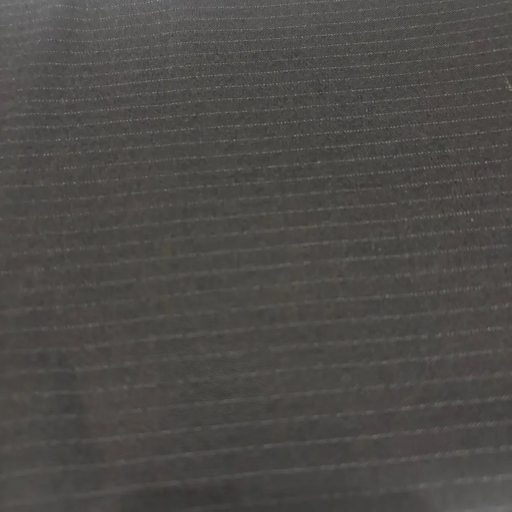 Black Pinstripe Wool Blend Fabric 3 Yds 62